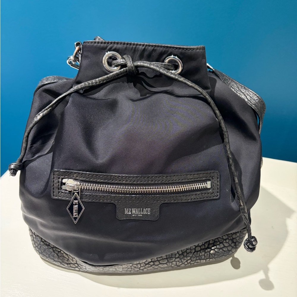 MZ Wallace Black Textured Shoulder Bag
